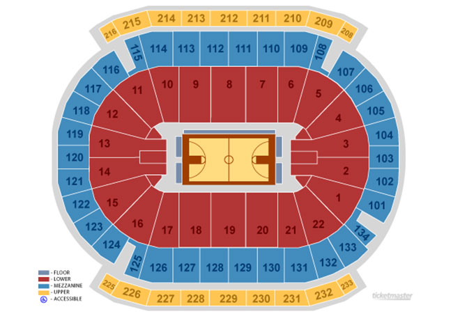 Basketball Seating Map