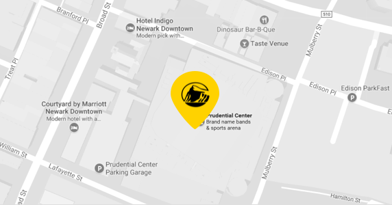 Directions to Prudential Center map